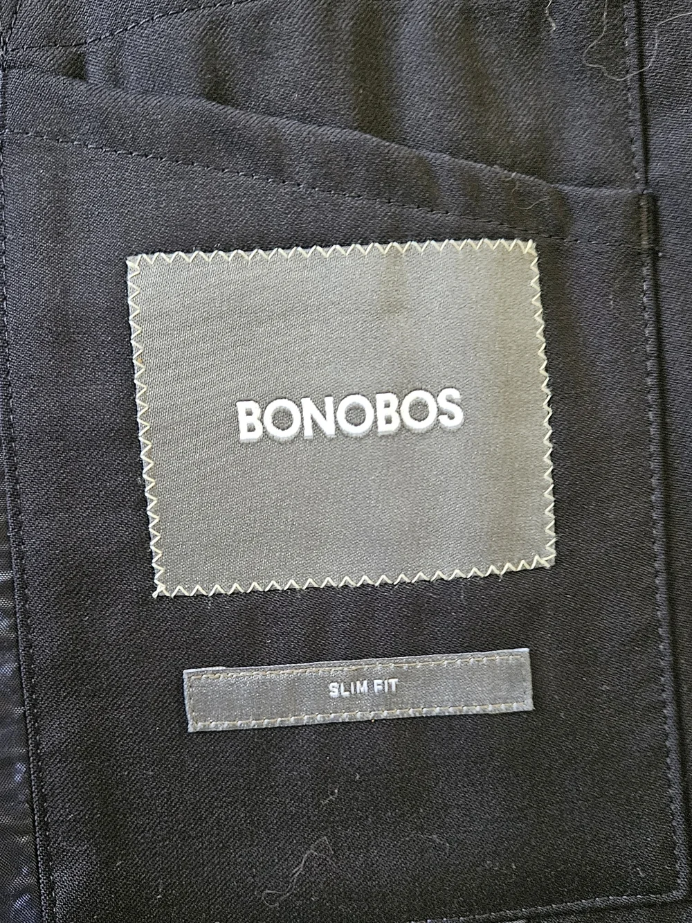 Bonobos Men's Slim Fit Solid Dark Blue Jetsetter Wool Two-Piece Suit 46R
